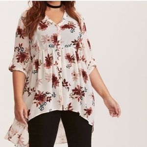 Torrid Hi-Lo Tunic Blouse